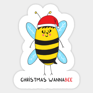 Christmas WannaBEE Sticker